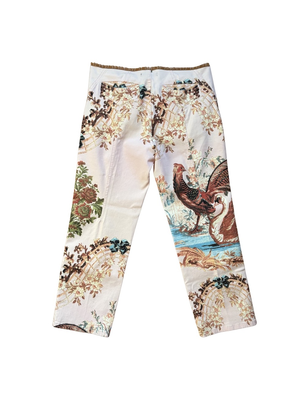 Roberto Cavalli SS2003 Chinoiserie Pheasant Print Capri Pants - Picture 4 of 8